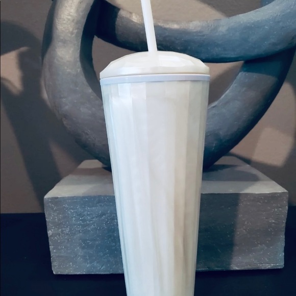 Starbucks Pearl White Marbled Dome Kaleidoscope Tumbler Cold Cup 24oz Venti 2021 - Picture 7 of 15